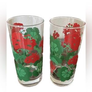 NIB AVON Summer Fantasy glass tumblers 15 oz 1983